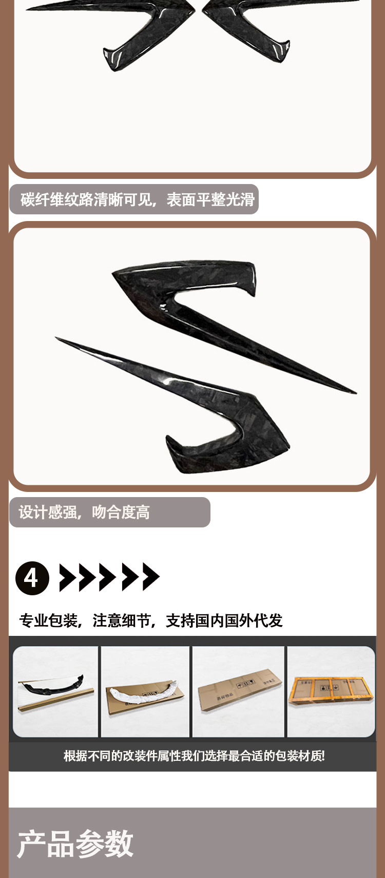 Suitable for Tesla Model3 CMST carbon fiber fender wind knife wheel eyebrow wind knife IN 2019-IN