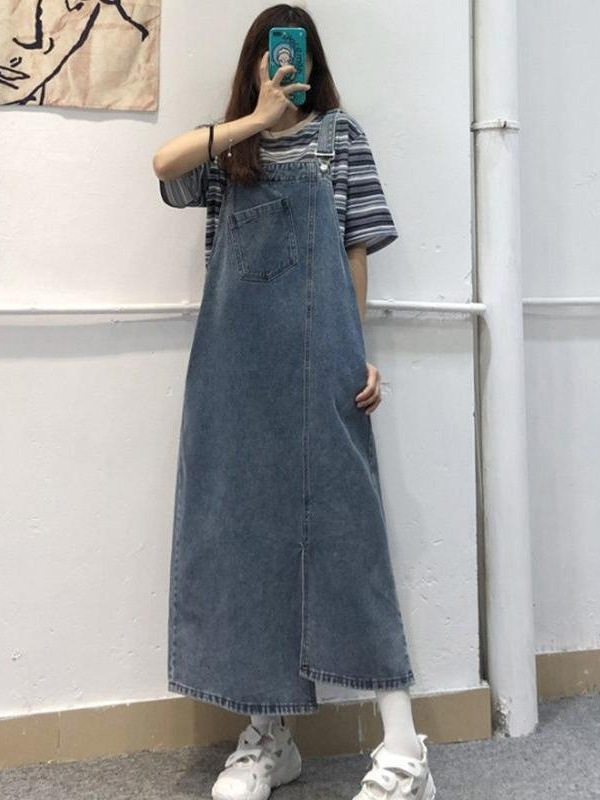 Denim autumn denim summer dress