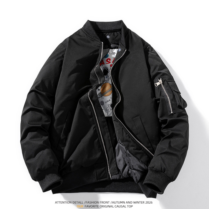 Qadın və kişi üçün pambıq pilot jaket, yüngül və qalın