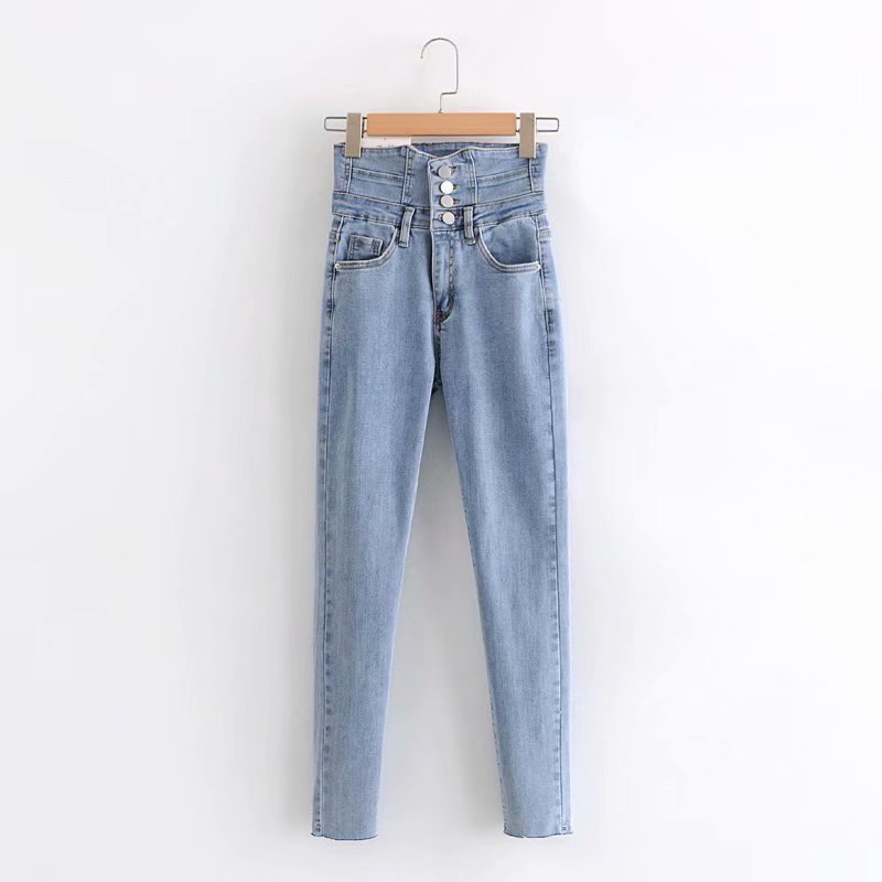 fashion high waist tight denim pants NSAM36309