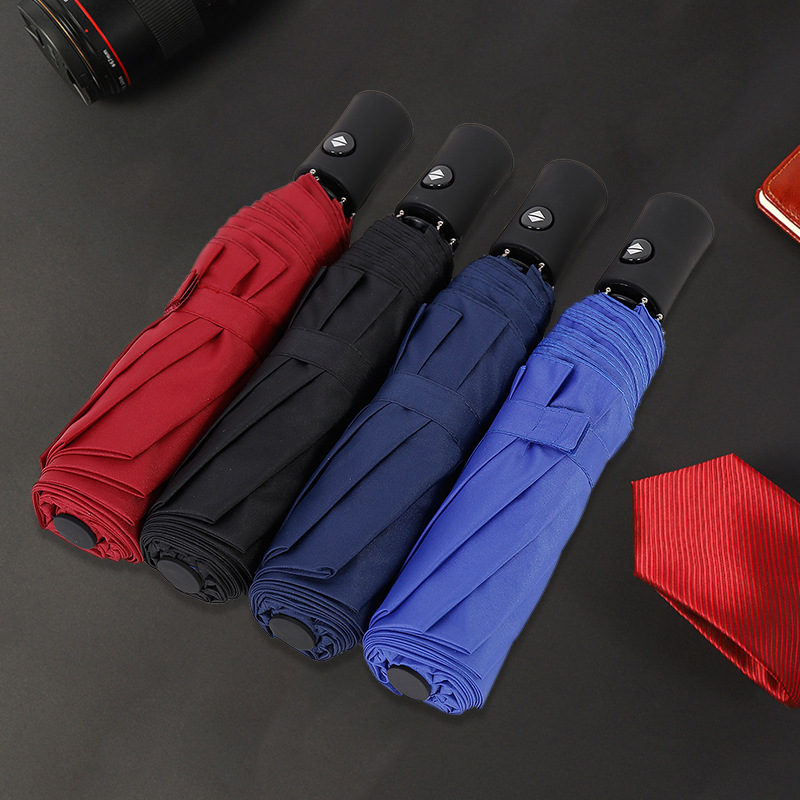 Three folding umbrella high-grade business affairs Promotion gift Advertising umbrella Printing LOGO Large automatic fold Umbrella Printed wholesale