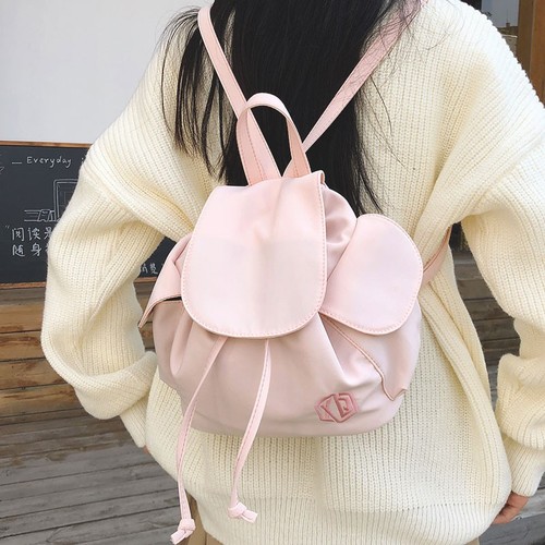 Japanese minimalist monochrome casual dual-shoulder bag with unique sense of lightness and versatility for travel, small backpack for women