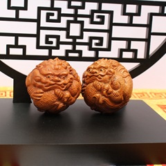 老料雷擊棗木貔貅保健球手把件把玩木質工藝品精雕直播貨源廠家