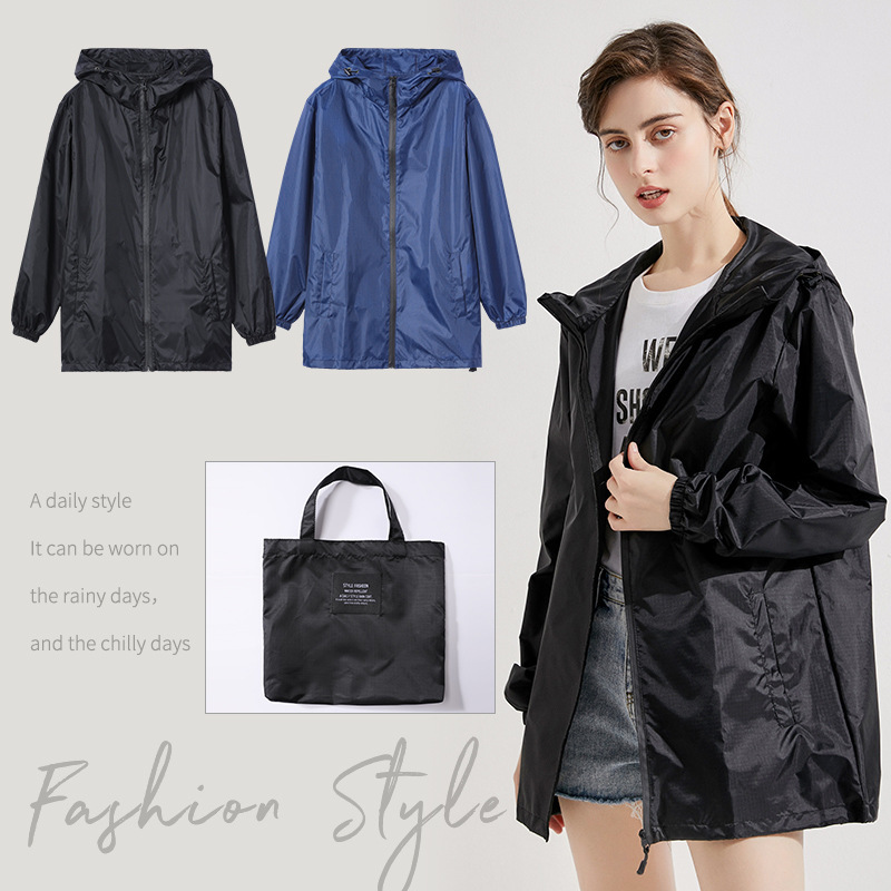 Fashion Simple Running Hiking Student Korean-Japanese Style Fashion Adult Sports Outdoor Men's and Women's Raincoat Short Trendy Top