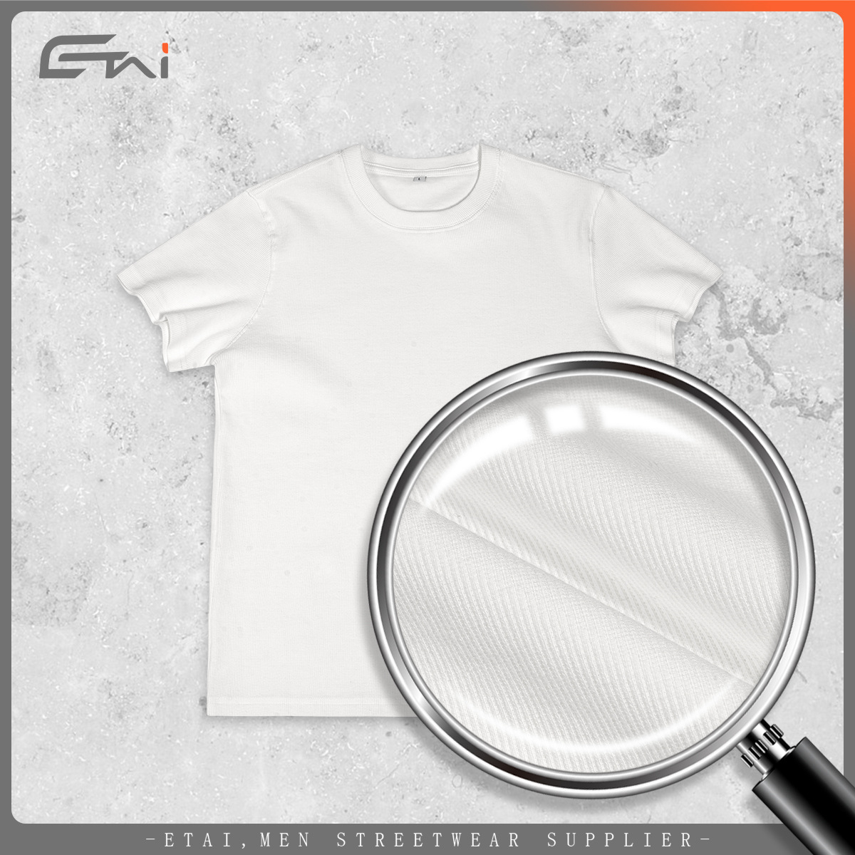 ETAI hombre verano algodón transpirable color puro casual de manga corta delgada estilo de hombre cuello redondo camiseta de marca de moda