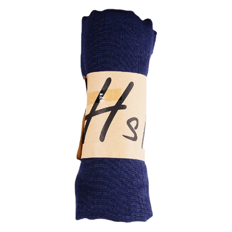 Хлопковый и льняный шарф Женский сплошной шелковый шарф Женский зимний высокий смысл монохромный хлопок и льна подарок нагрудник оптовая продажа