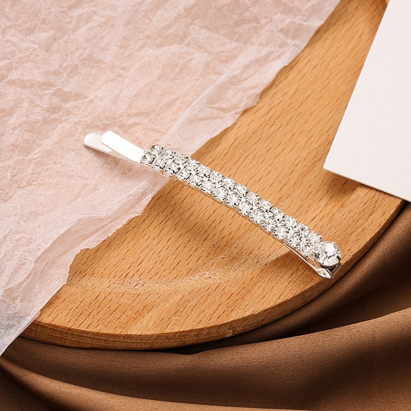 Estilo coreano exquisito horquilla clip lateral palabra clip 888 rhinestone accesorios para el cabello clip pequeño tocado entrega de una pieza