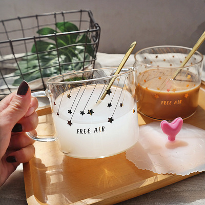 Simplicity Star net Heat glass ins fresh Sen family Northern Europe transparent Phnom Penh Yan value Water cup