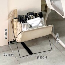 办公室放包收纳可折叠工位包包置物架办公桌下毛毯雨伞放置架