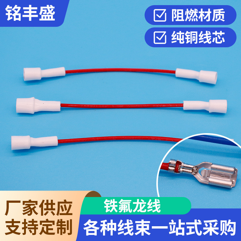 定制美容蒸脸仪发热组件引线电机插簧铁氟龙线取暖器电热管导线
