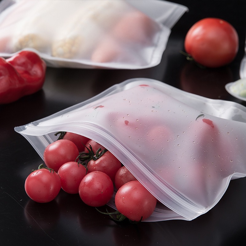 bolsa de almacenamiento de alimentos EVA bolsa de almacenamiento de refrigerador sellada gruesa bolsa de almacenamiento de frutas y verduras reutilizable