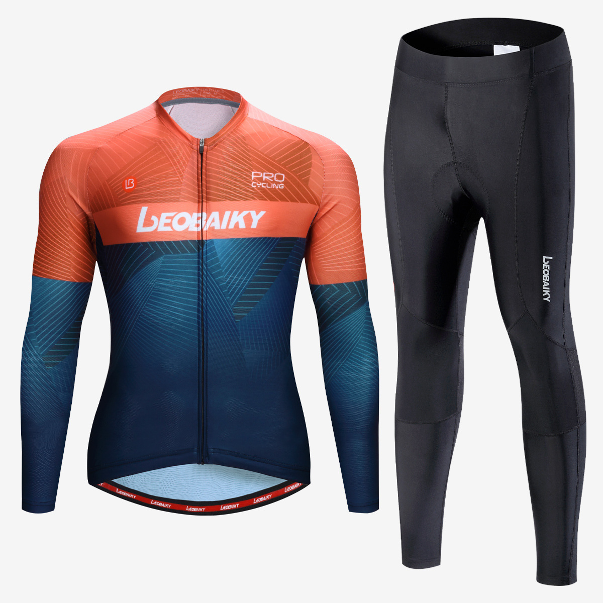 LB春秋季騎行服公路車情侶自行車排汗透氣服裝騎行單車服長套裝