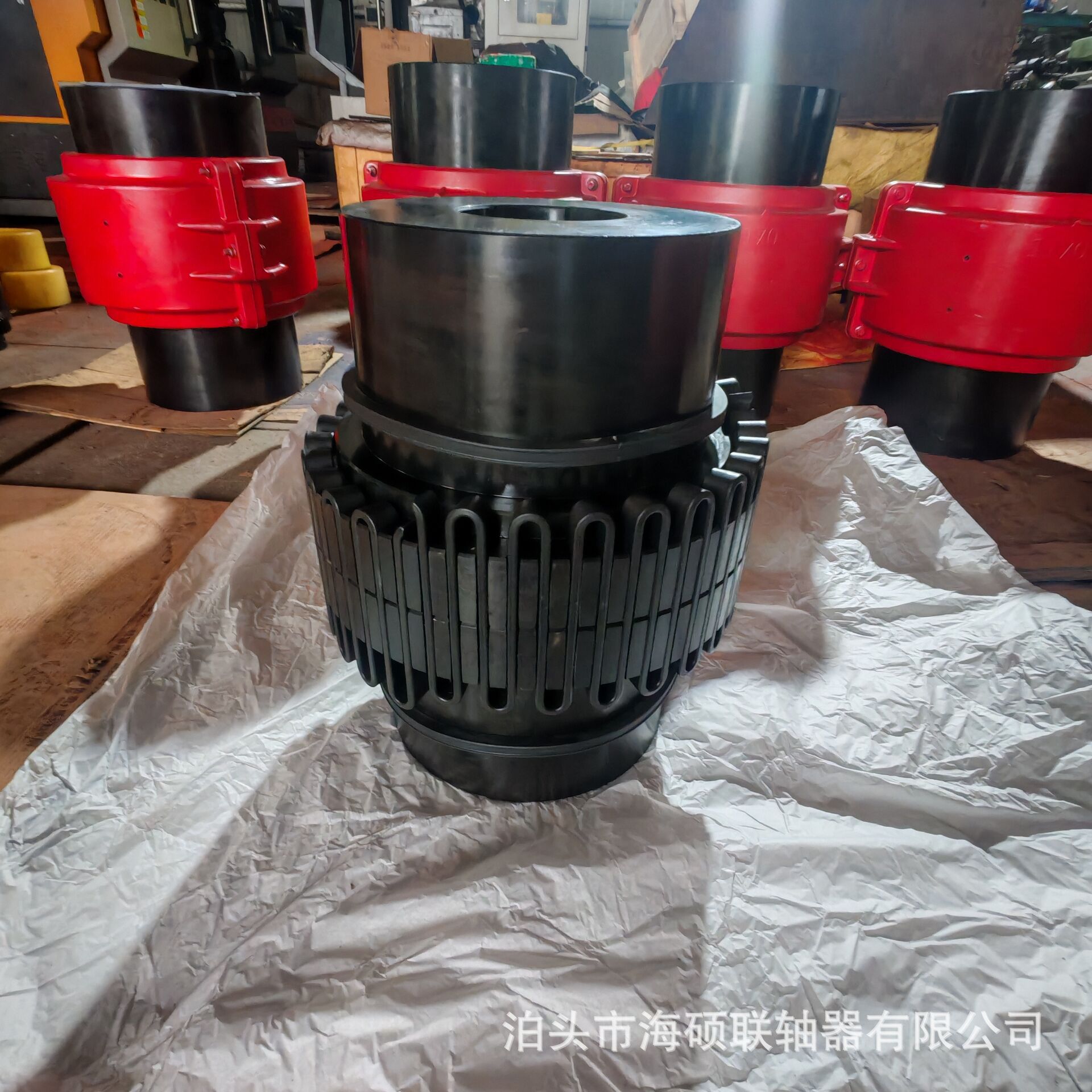 JSB型带涨紧套罩壳球磨机低速连轴器JS型弹性蛇形弹簧锻钢联轴器