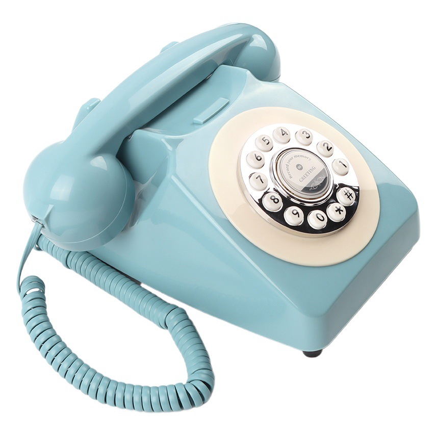 Teléfono retro con grabación de audio, teléfono para mensajes en bodas y fiestas, grabadora de mensajes para teléfono fijo, teléfono doméstico al por mayor, estilo antiguo