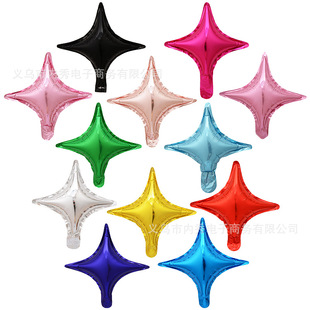 10 inch four-point star balloon aluminum light plate 24 inch cross star balloon party decoration square ball wholesale