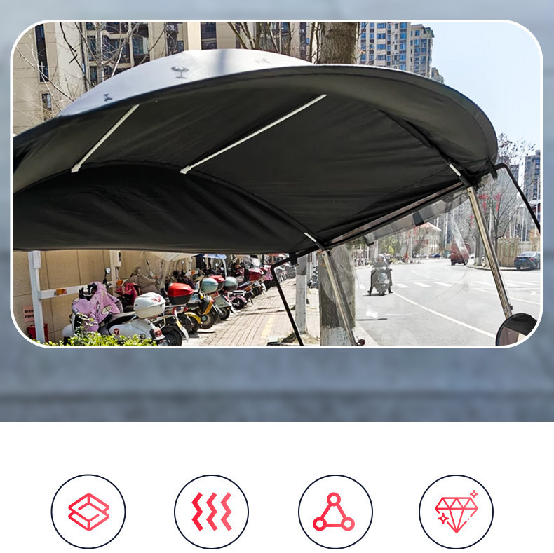 Carport Bracket Electric Vehicle Canopy Support Pole White Fiber Rod Support Clip Universal Rain Shelter Accessories Collection