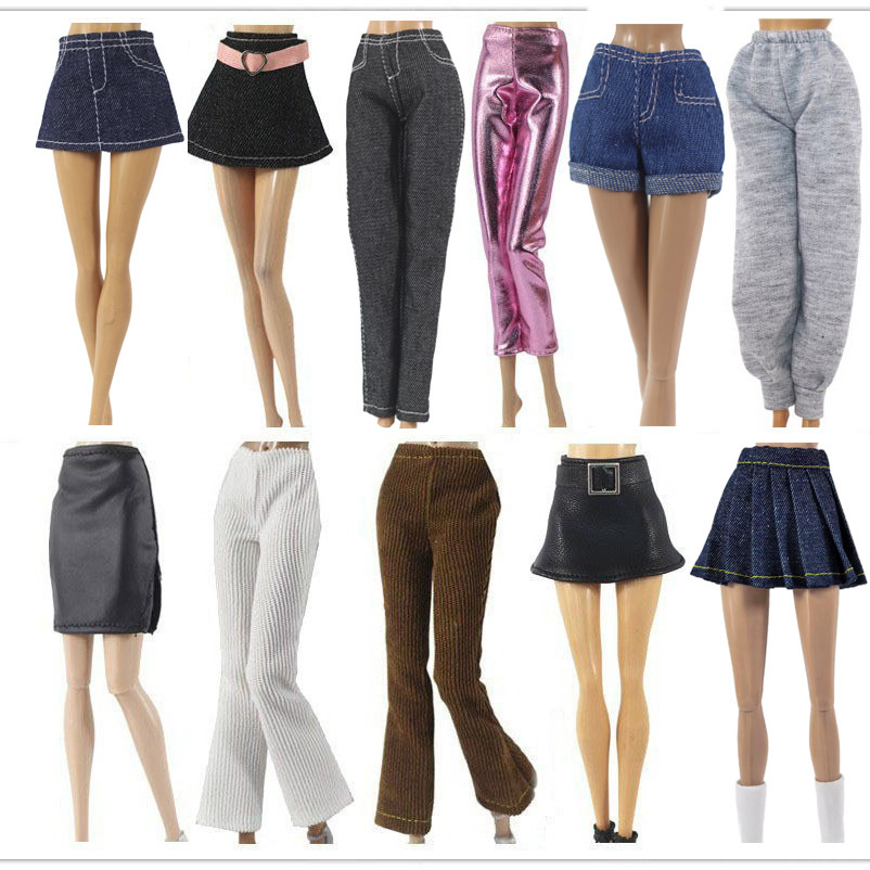 各式牛仔短裤喇叭裤灯芯绒打底紧身裤短裙30厘米六分换装娃娃单品