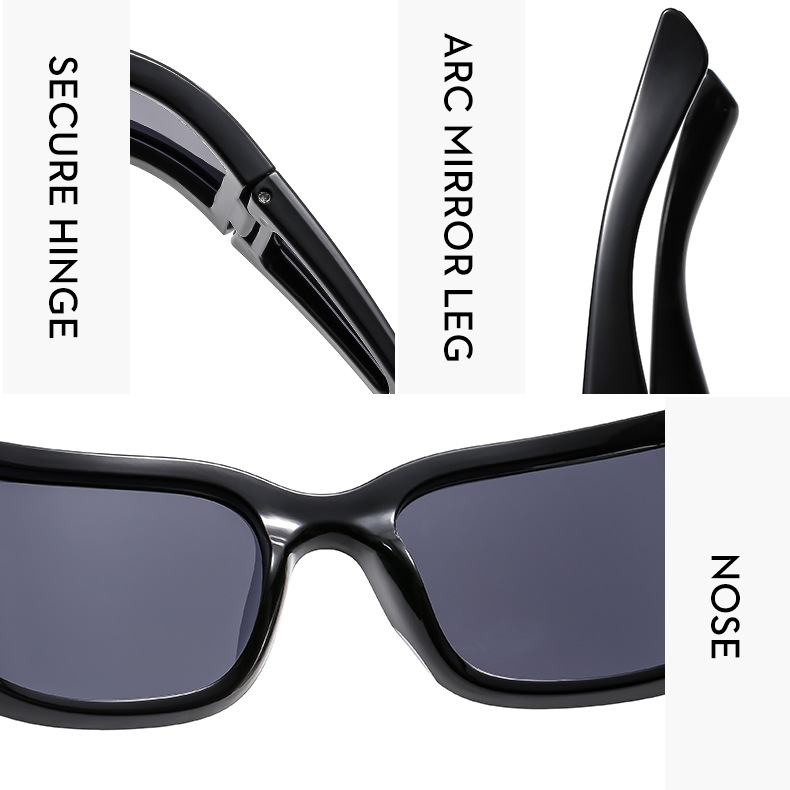 57g Weight Full Frame Glasses Structure Sunglasses Classification PC, UV400 Protection Lens Material Oval Frame Glasses Style Outdoor, Travel Occasion Solid Color Pattern Unisex Gender Streetwear Style Streetwear Solid Color PC UV400 Protection Oval Frame Full Frame Men's Sunglasses 8
