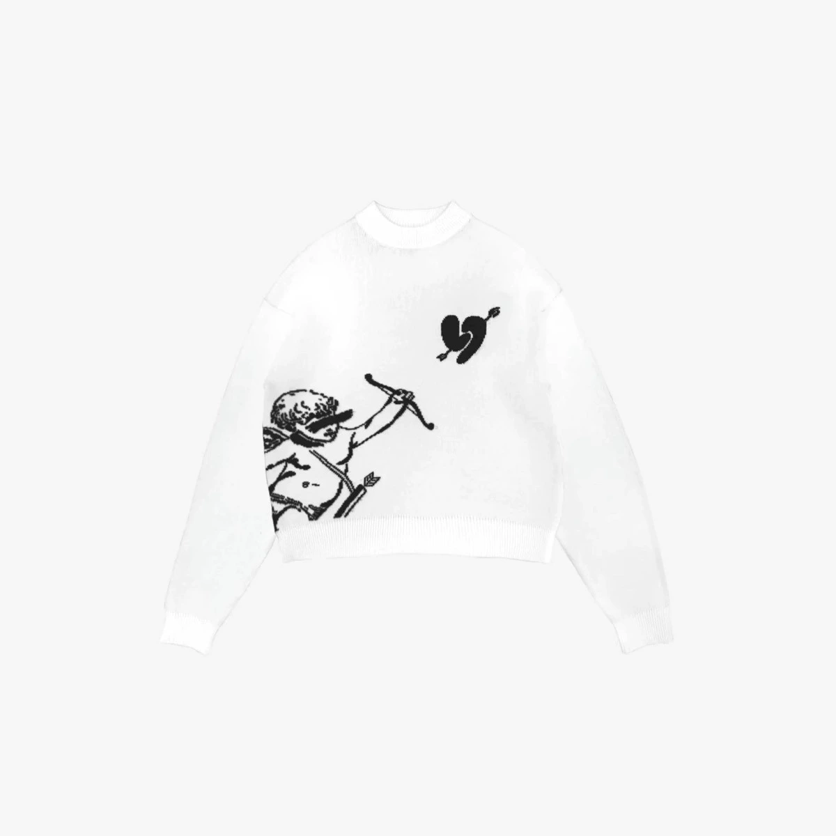 Демисезонный вязаный свитер, oversize, круглый ворот