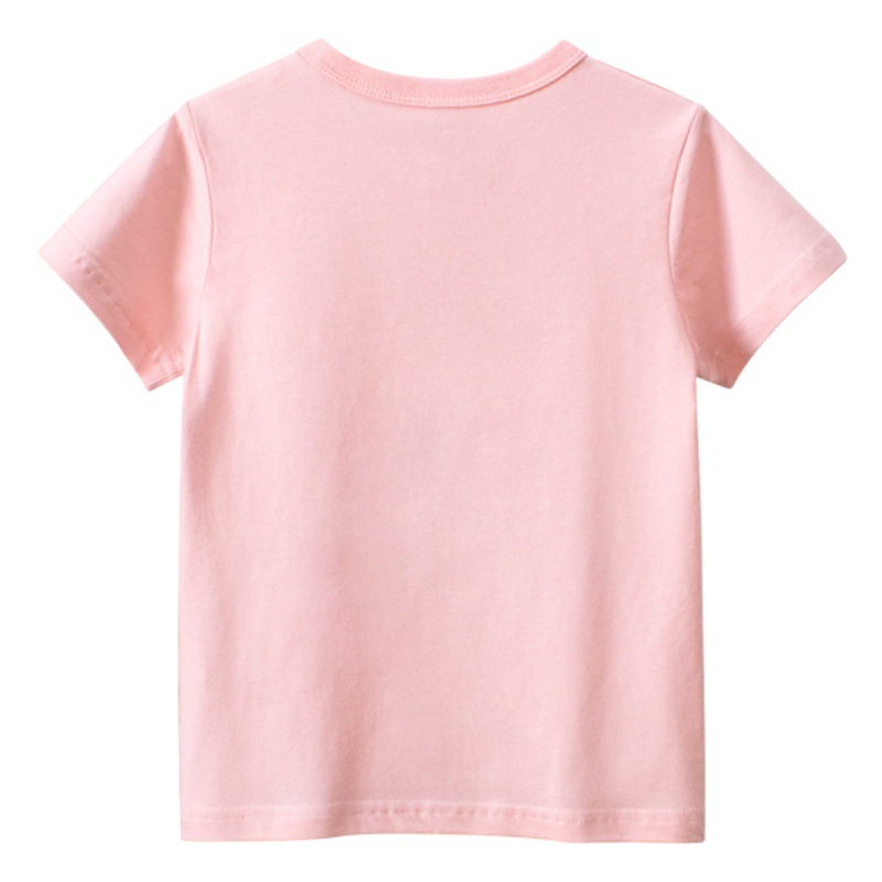 Camiseta de manga corta para niños de conejo de dibujos animados de verano 2024