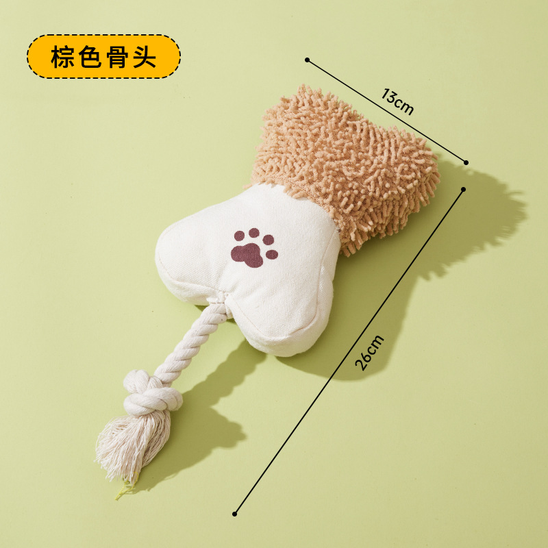 Pet Sound juguete resistente al desgaste resistente a la rotura perro resistente a la mordedura juguete molar Limpieza de dientes de dibujos animados animales suministros para mascotas