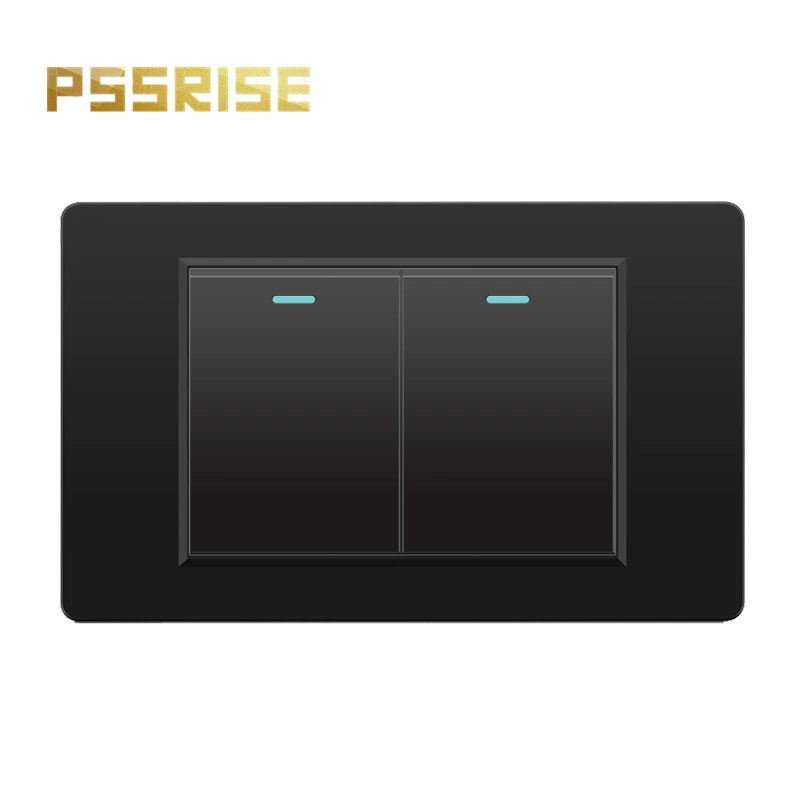 Черная настенная панельная розетка с 118 тип switch, тайваньская розетка с 20W type-C, шесть отверстий