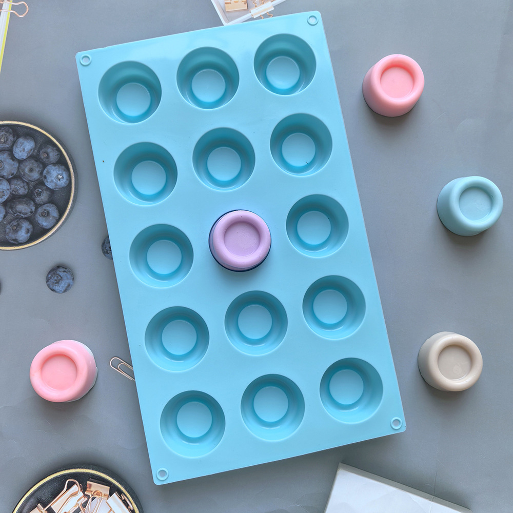15 tapones 535 molde de silicona de chocolate DIY molde de decoración de galletas de pastel molde de pudín de hielo