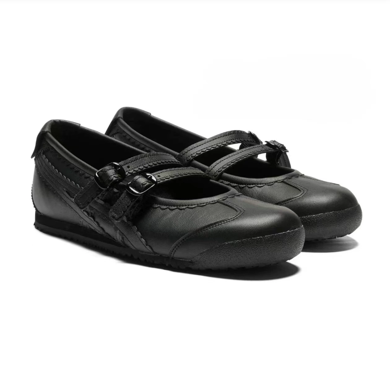Балетки Mary Jane Onitsuka Tiger Mexico 66 TGRS — ретро повседневные, ремешки в стиле Mary Jane