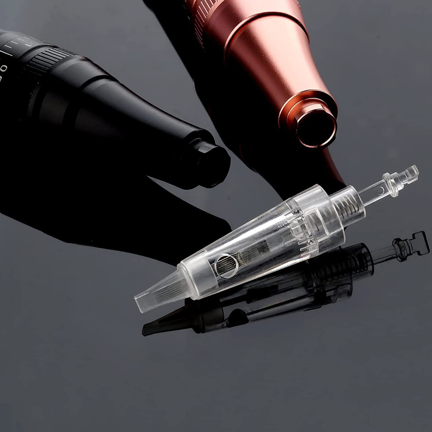 Puntas de aguja eléctricas integradas para microagujas de cejas, equipo para tatuajes de labios y delineado de ojos, puntas de aguja tipo bayoneta al por mayor en stock.