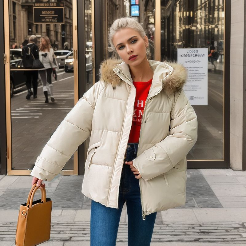 Winter Warm jacket cotton-padded jacket women's 2023 new hot style cotton-padded jacket short fashion small padded jacket thickened warm jacket_voghion.com