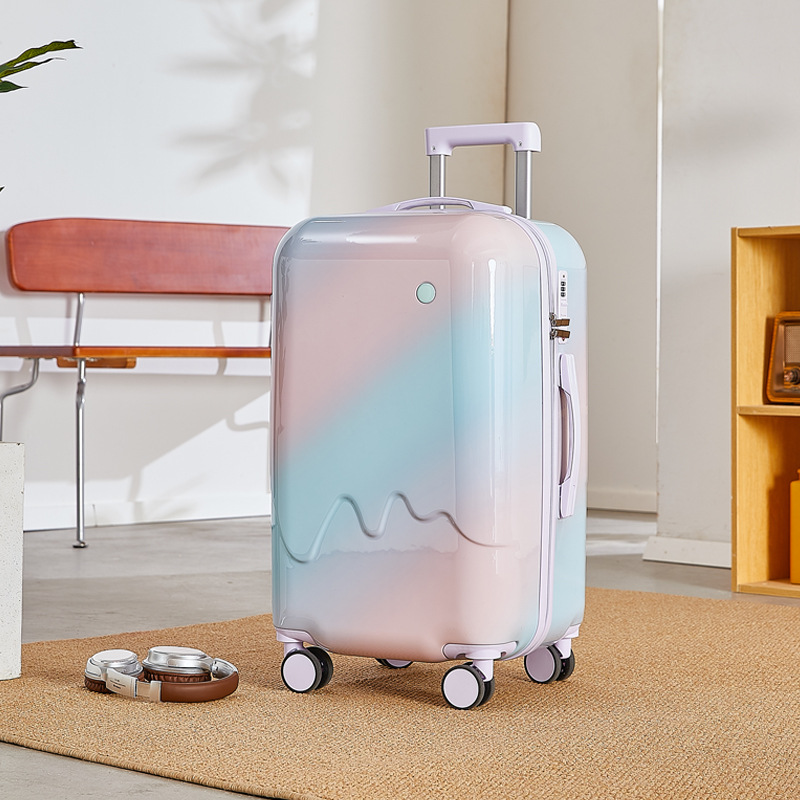 [Fábrica de selección estricta] maleta de color gradiente, maleta de tracción, maleta de viaje de contraseña de gran capacidad duradera