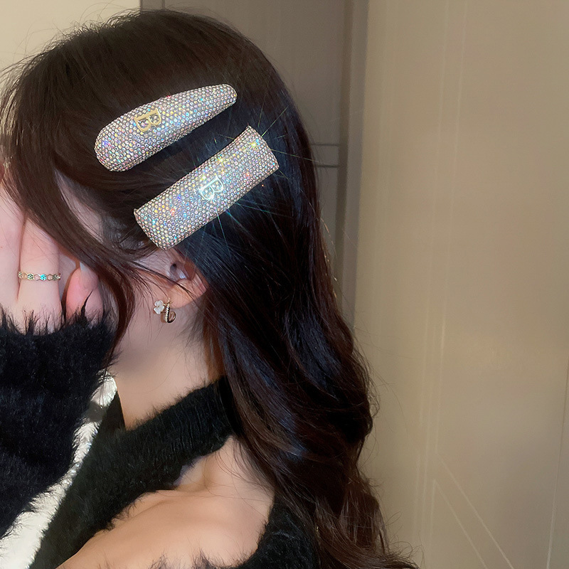 INS Style Letter Rhinestone Hair Clip 1 Piece21