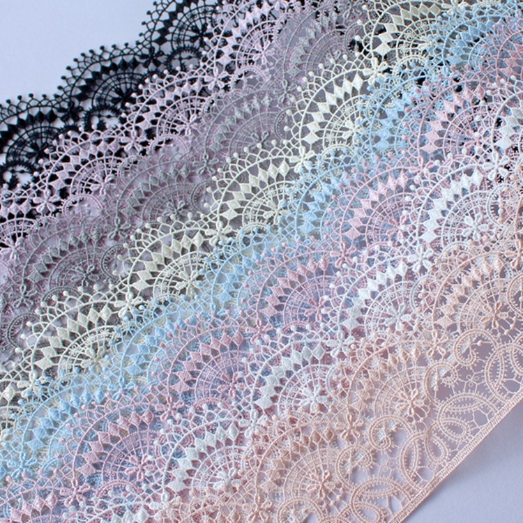 Japón 7cm polietileno de línea delgada accesorios de encaje solubles en agua DIY ropa falda pendular material de decoración de puño