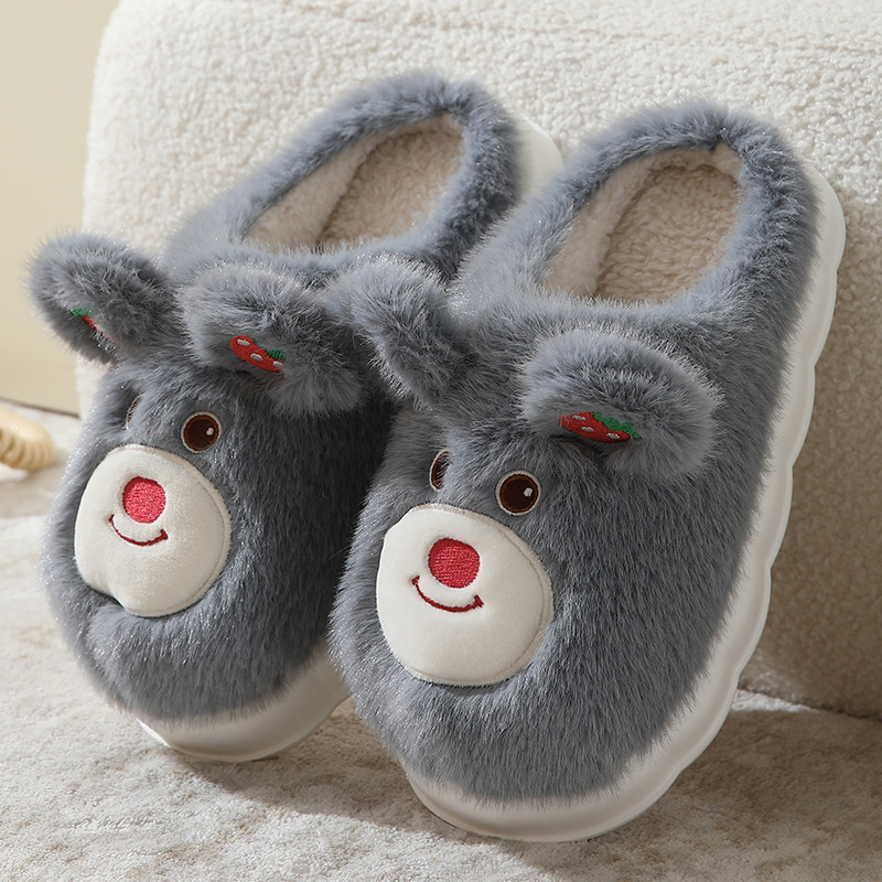 Winter new wool slippers autumn and winter home thick bottom eva cotton slippers female home indoor cotton shoes warm wholesale