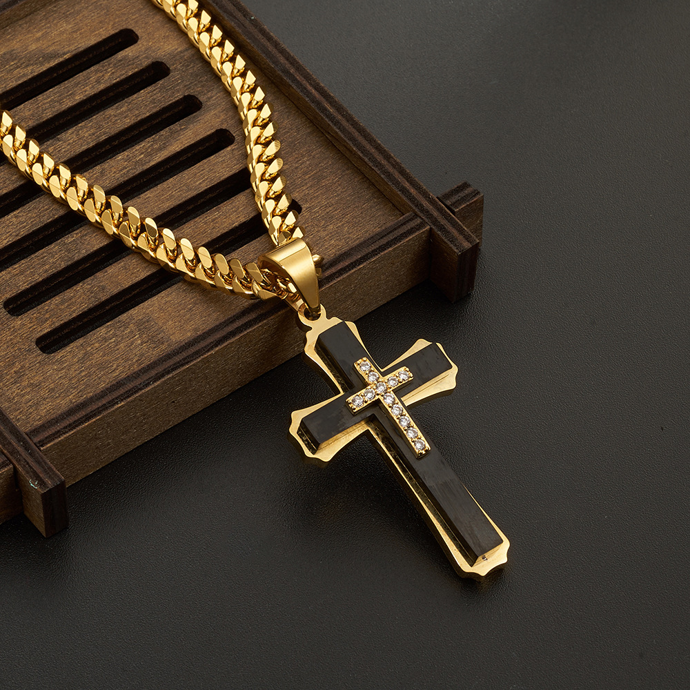 20g Weight 304 Stainless Steel Pendant Material Zircon Inlay Material Pendant Necklace Classification 304 Stainless Steel Chain Material 1 Piece Quantity Holiday, Daily Occasion 304 Stainless Steel Material Cross Pattern Unisex Gender Inlay Design Basic, Modern Style, Classic Style Style Basic Modern Style Classic Style Cross 304 Stainless Steel Inlay Zircon Unisex Pendant Necklace 20