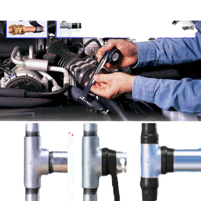 Tubería de agua cinta de goma de silicona alta presión resistente alta y baja temperatura auto-adhesivo auto-fusión cinta aislante de disipación de calor de emergencia cinta autoadhesiva