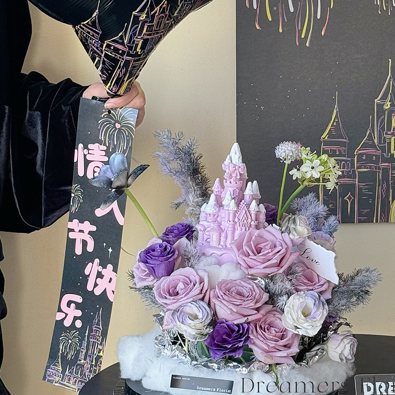 Feliz día de San Valentín flotante paquete de cintas accesorios abrazar barril decoración floral artesanal materiales de flores al por mayor