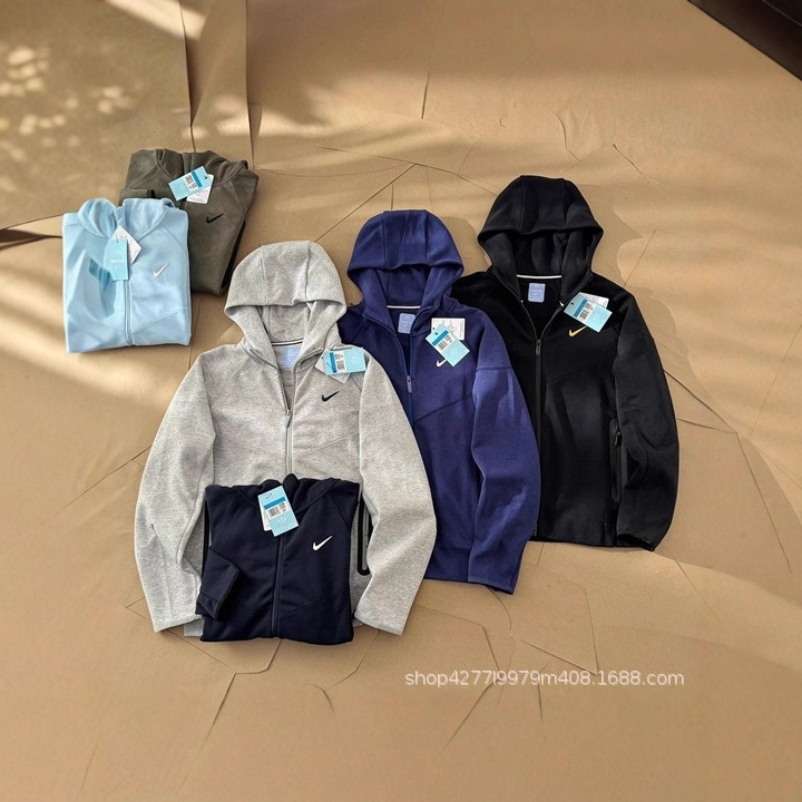 Long-Term Century Co-Branded Small Hook Nocta Asian Version Hooded Cardigan Sweatshirt Printed Sports Zipper Casual Jacket