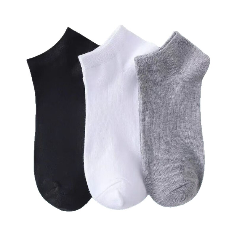 Disposable socks for men and women, 100 pairs, summer daily-use no-wash short socks, black and white, for travel and military training, mid-calf long socks