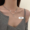 Pendant stainless steel hip-hop style, brand ring, necklace, small design chain, trend of season