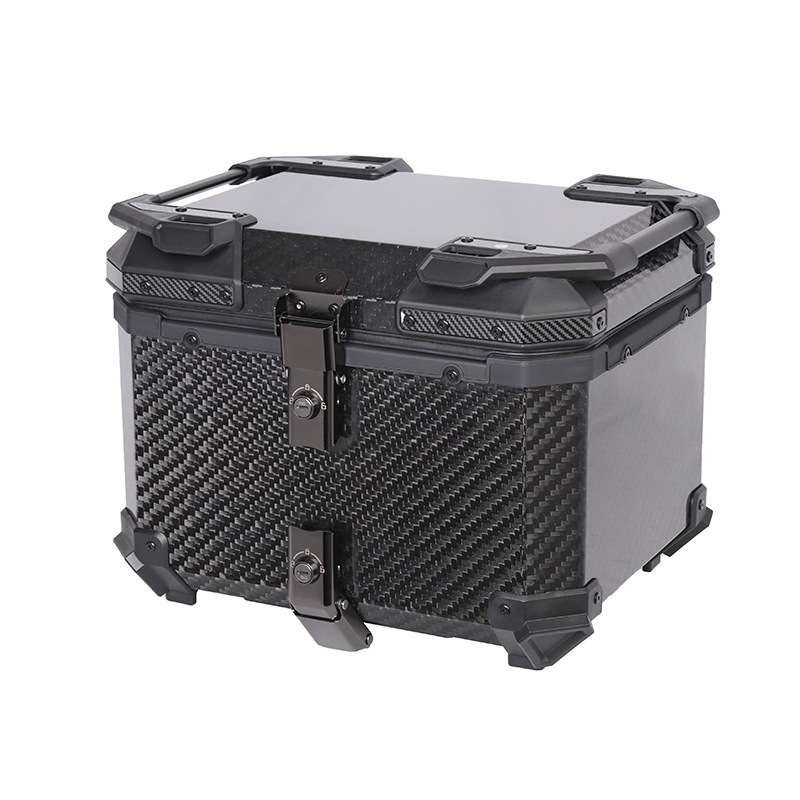 Aerospace grade 12K carbon fiber tail box aluminum alloy large capacity motorcycle tail box scooter electric car trunk