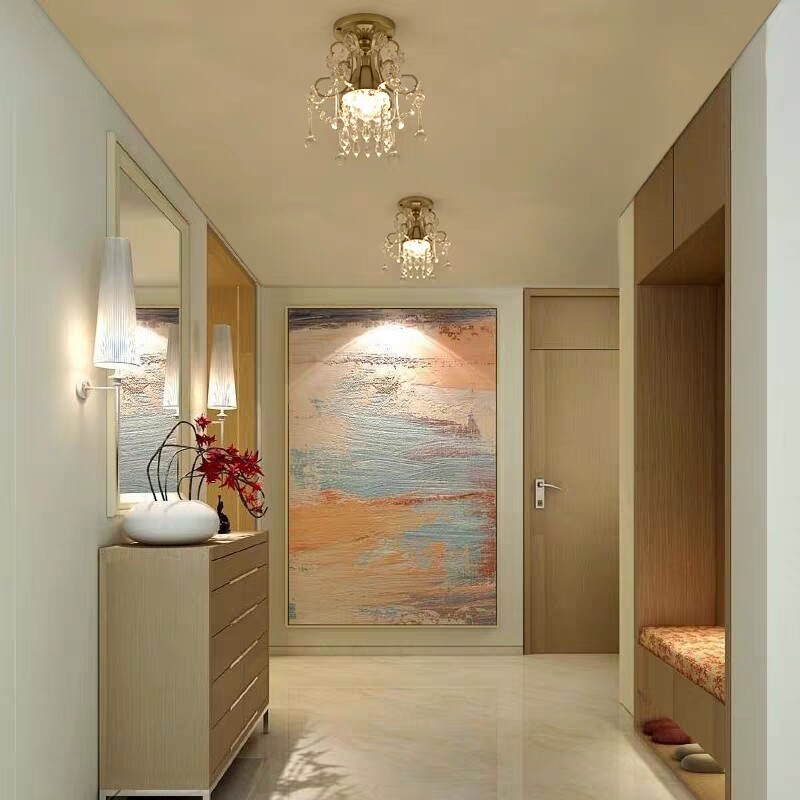 Transfronterizo lámpara de techo de cristal dormitorio balcón pasillo puerta lámpara de oro moderna lámpara Simple fábrica al por mayor