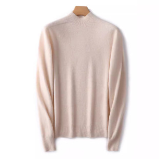Men's Solid Color Knitted Pullover Base Shirt Business Pure Wool Sweater First Line Readymade plus size Men's Half Turtleneck Sweater