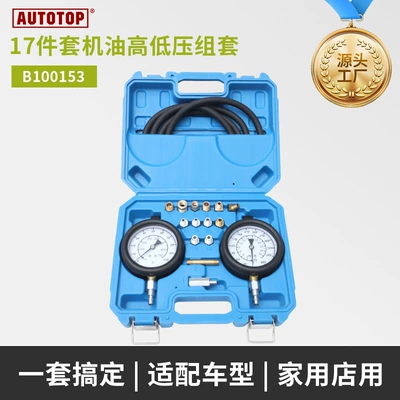 Car Engine Cylinder Side Leakage Tool 17-Piece Set of Oil High and Low Pressure Set Pressure Detection Tool Oil
