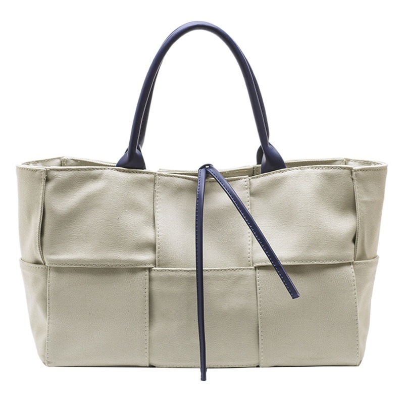 Bolso tejido de la lona de las mujeres 2023 nueva moda europea y americana 2-piece set bolso de mano de alta calidad del hombro
