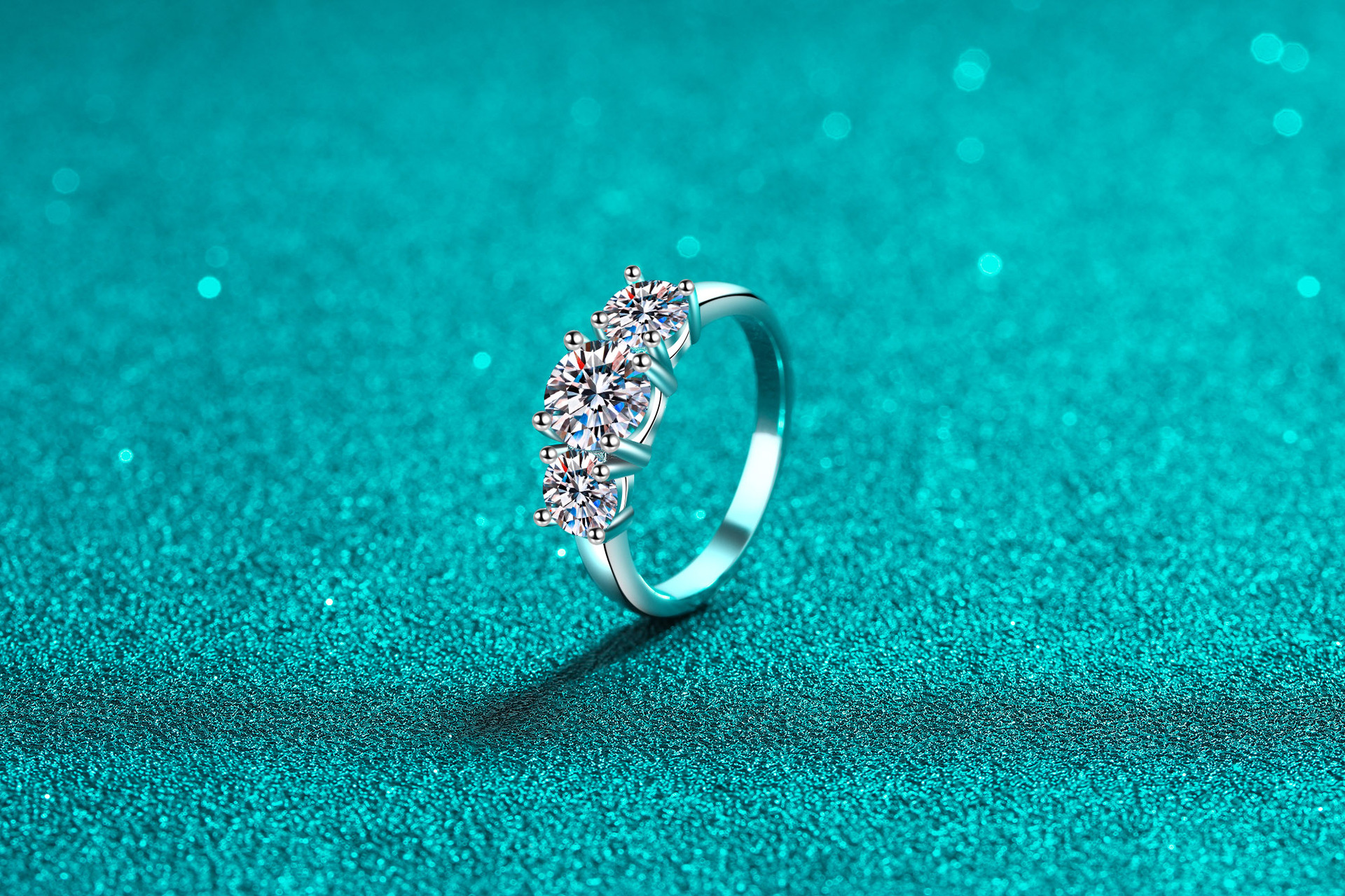 Rings Classification 1 Piece Quantity 925 Sterling Silver Moissanite Zircon Geometric Rings
