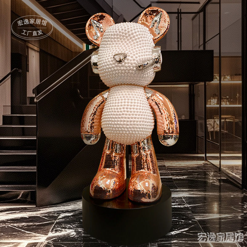 Tide Brand Large Violent DJ Bear Floor Decoration Internet Celebrated Living Room TV Cabinet Sofa Side Villa Hotel Hall Decoration