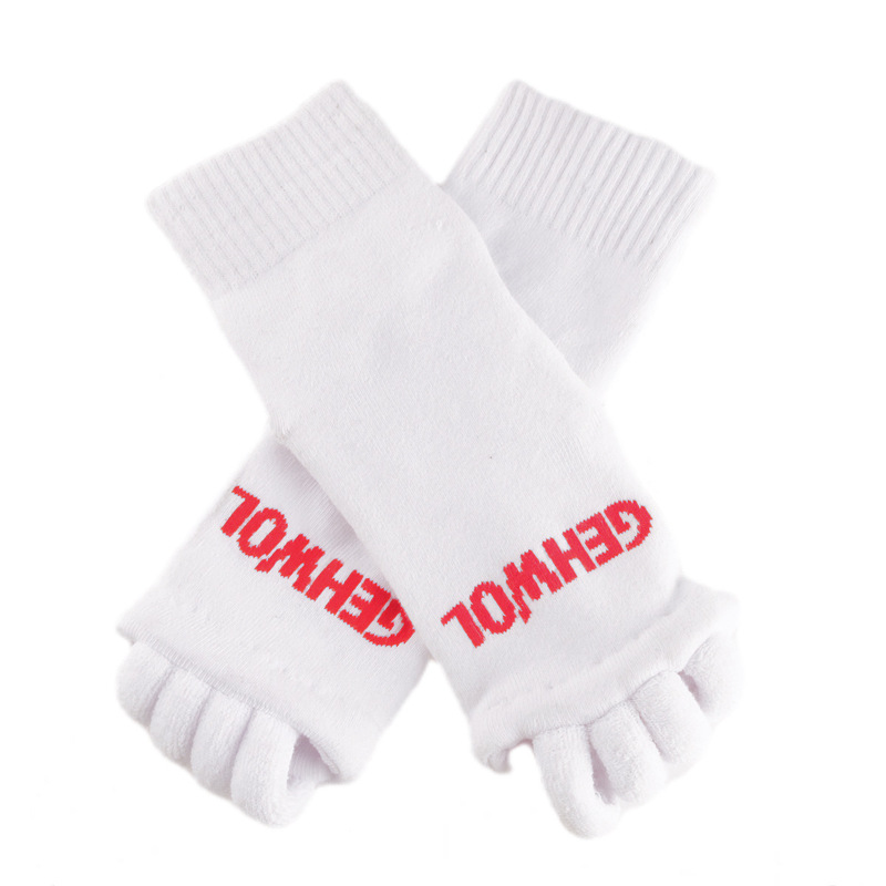 Anti-Slip Toe Socks with Silicone Correction for Thumb Valgus, Five-Toe Socks Made of Organic Cotton, Gots Certified, Custom-Made by Manufacturer