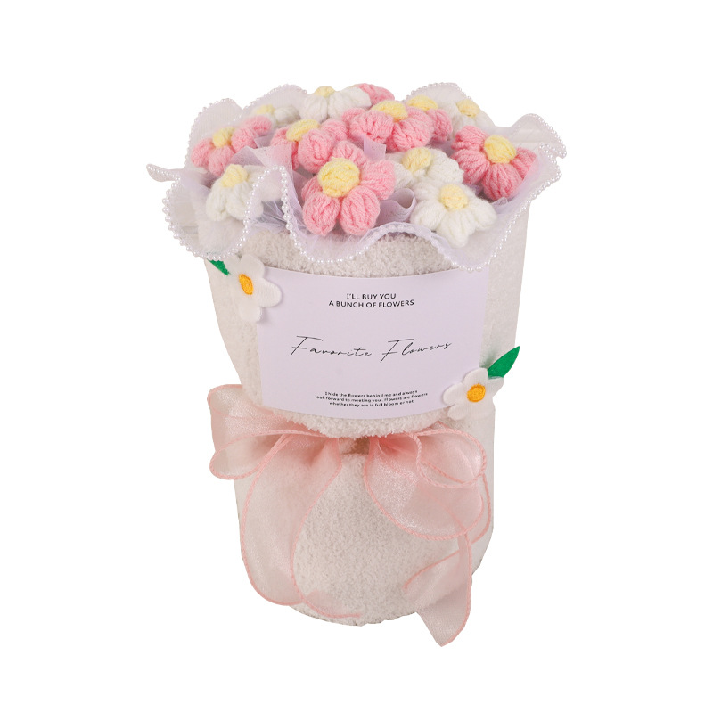 Presentes Festivos de Natal: Buquê de Lã Tricotado Criativo e Delicado, Pequeno, Estilo Nicho, com Acabamento Perfeito para Amigas, Namoradas e Melhores Amigas - Presente de Aniversário._voghion.com