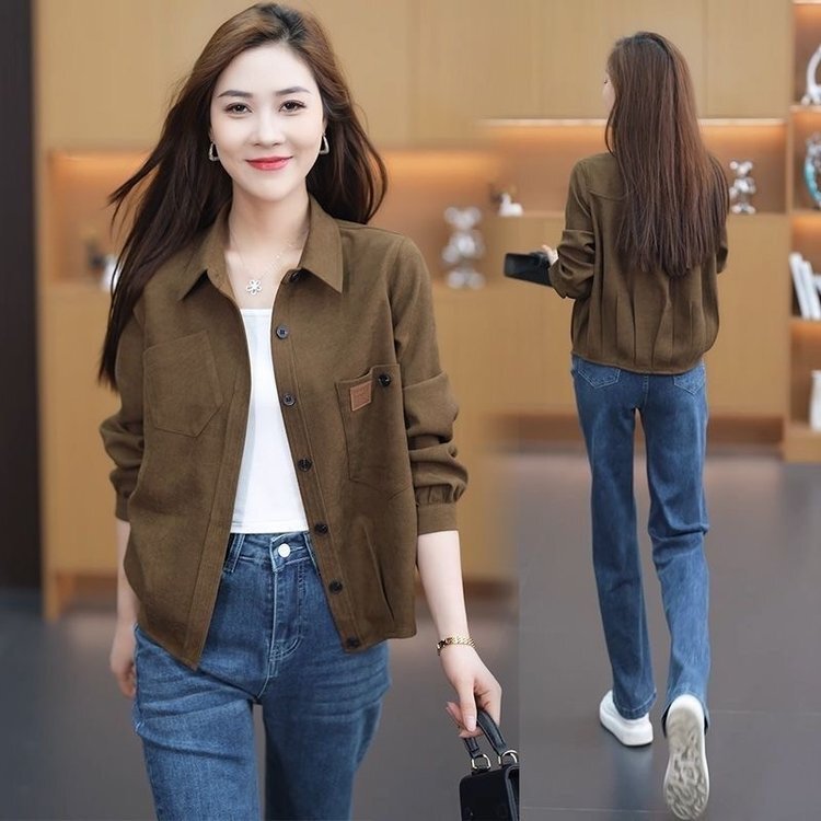 Casual Fashion Short Outwear for Women 2024 Spring & Fall New Brand Small Versatile Shirt Jacket Top Fashionable
